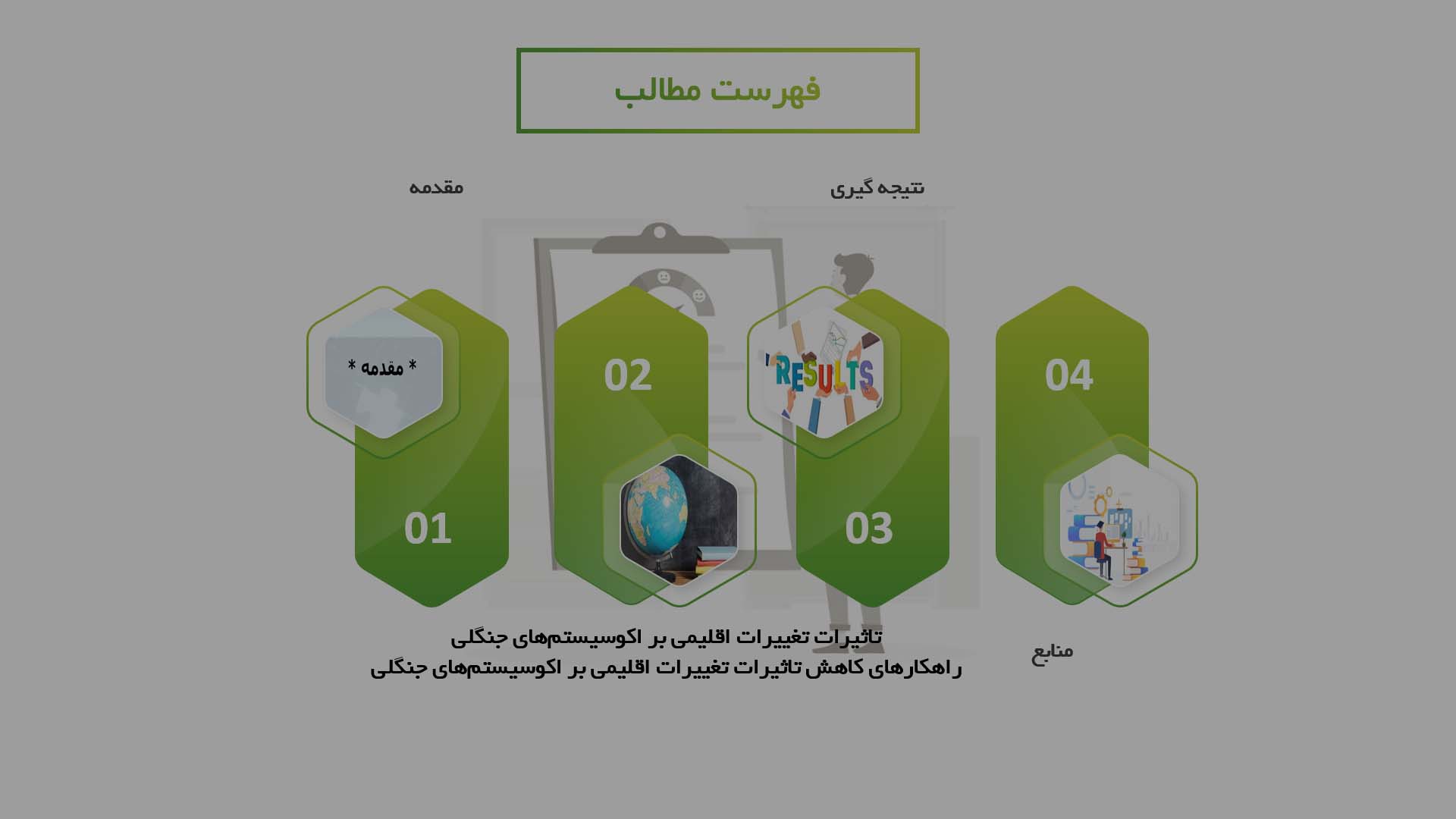 پاورپوینت تاثیر تغییرات اقلیمی بر اکوسیستم‌های جنگلی